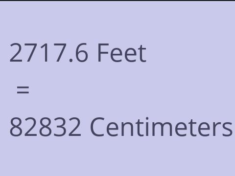 2717.6 FEET TO CM