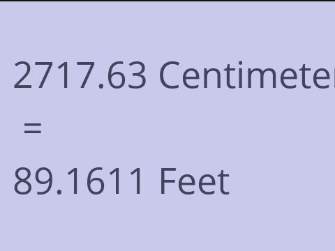 2717.63 CM TO FEET
