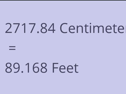 2717.84 CM TO FEET