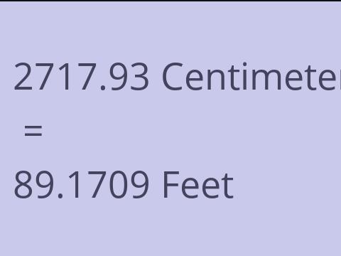 2717.93 CM TO FEET