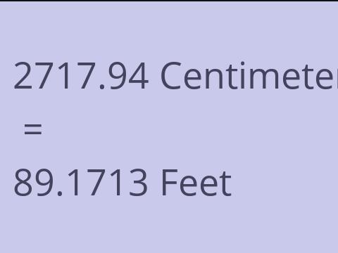 2717.94 CM TO FEET