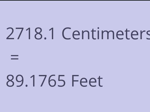 2718.1 CM TO FEET