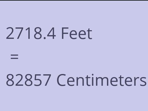 2718.4 FEET TO CM