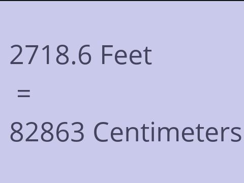 2718.6 FEET TO CM