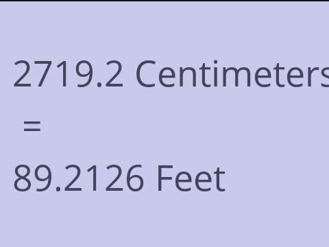 2719.2 CM TO FEET