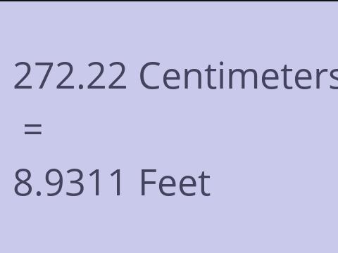 272.22 CM TO FEET