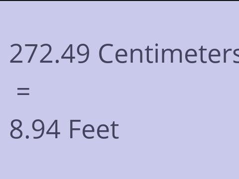 272.49 CM TO FEET