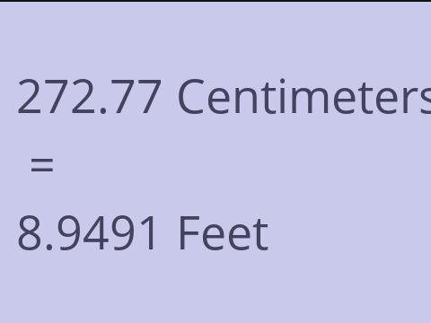 272.77 CM TO FEET