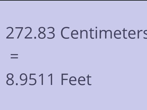 272.83 CM TO FEET