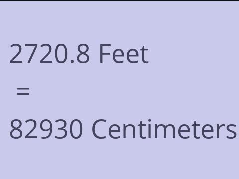 2720.8 FEET TO CM