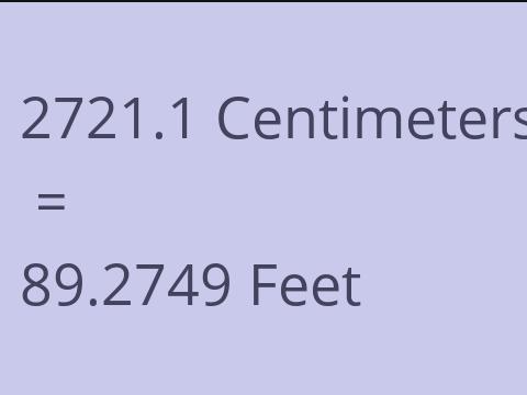 2721.1 CM TO FEET