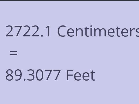 2722.1 CM TO FEET