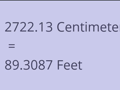 2722.13 CM TO FEET