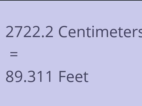 2722.2 CM TO FEET