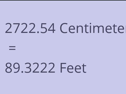 2722.54 CM TO FEET
