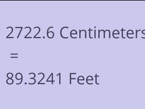 2722.6 CM TO FEET