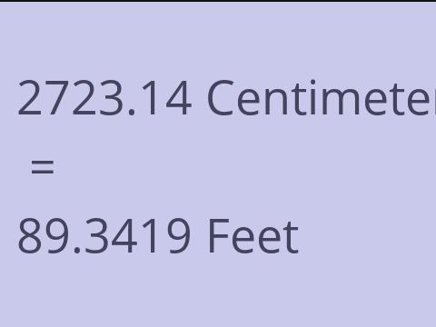 2723.14 CM TO FEET