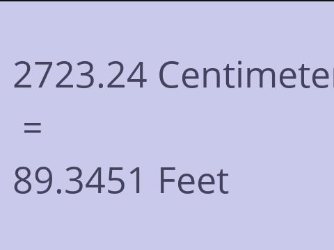 2723.24 CM TO FEET