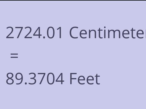 2724.01 CM TO FEET