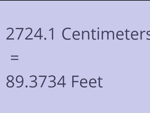 2724.1 CM TO FEET