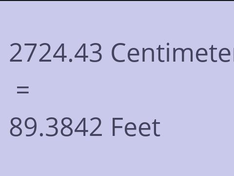 2724.43 CM TO FEET