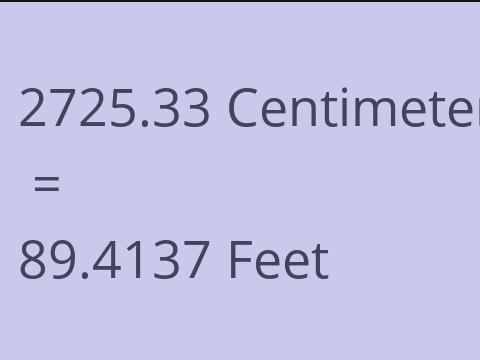 2725.33 CM TO FEET