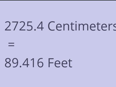 2725.4 CM TO FEET