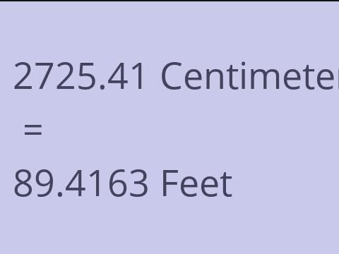 2725.41 CM TO FEET