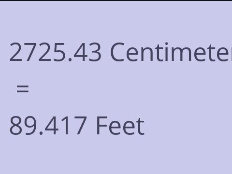 2725.43 CM TO FEET