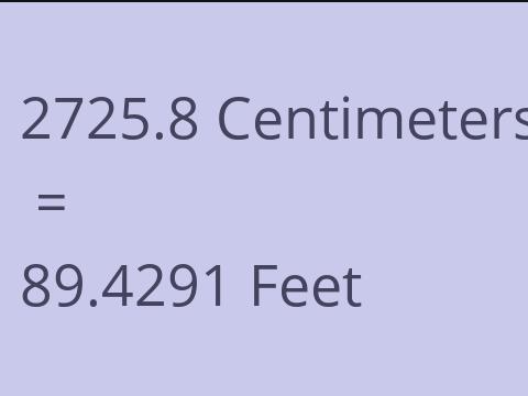 2725.8 CM TO FEET