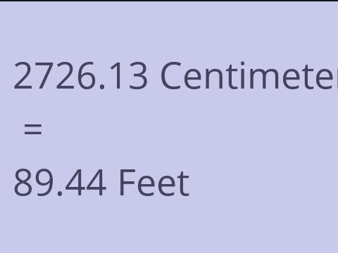 2726.13 CM TO FEET