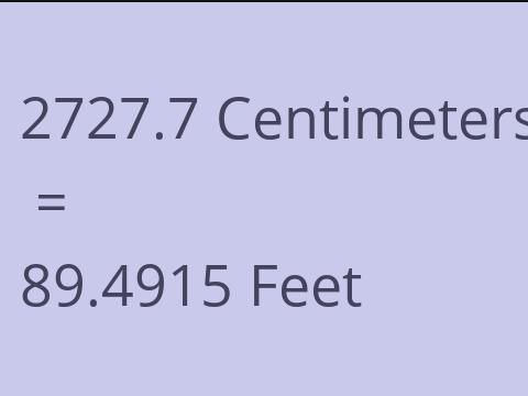 2727.7 CM TO FEET