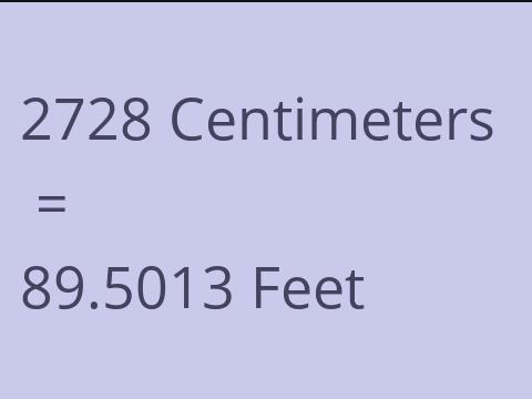 2728 CM TO FEET