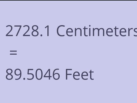 2728.1 CM TO FEET