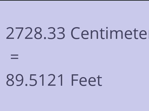 2728.33 CM TO FEET