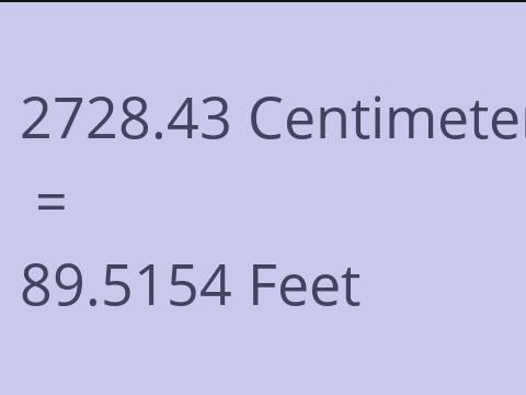 2728.43 CM TO FEET