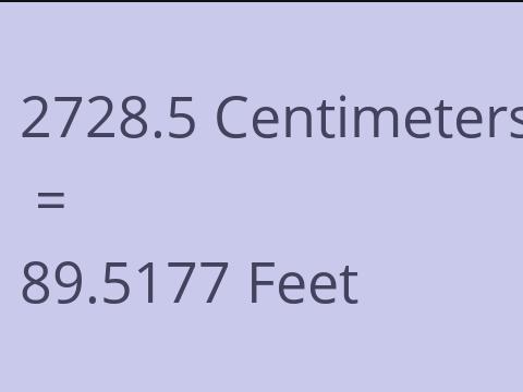 2728.5 CM TO FEET