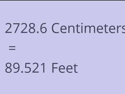 2728.6 CM TO FEET