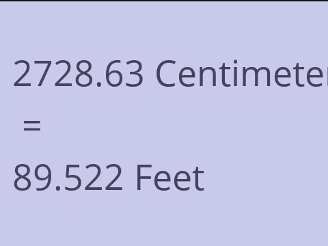 2728.63 CM TO FEET