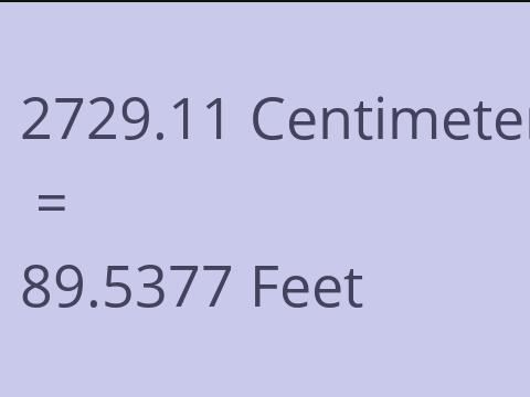 2729.11 CM TO FEET