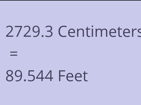 2729.3 CM TO FEET