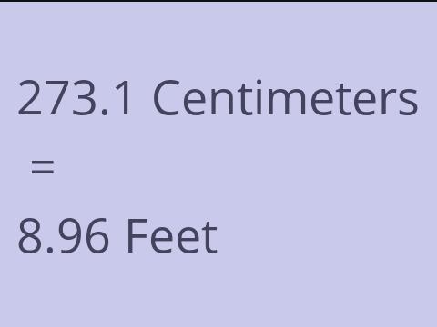 273.1 CM TO FEET