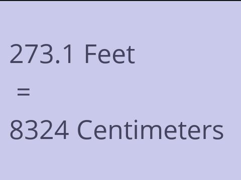 273.1 FEET TO CM