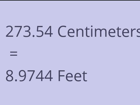 273.54 CM TO FEET