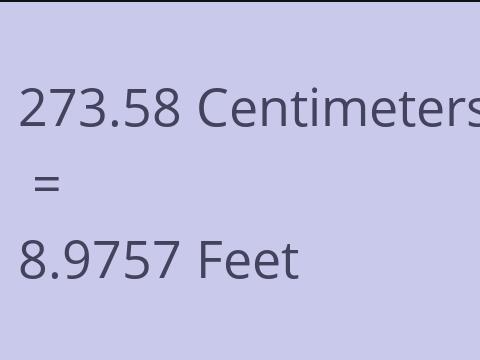 273.58 CM TO FEET