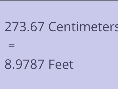 273.67 CM TO FEET