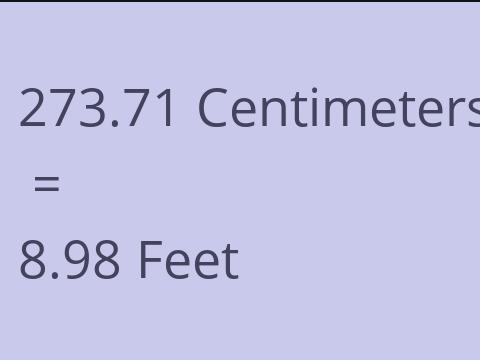 273.71 CM TO FEET