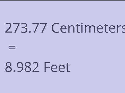 273.77 CM TO FEET