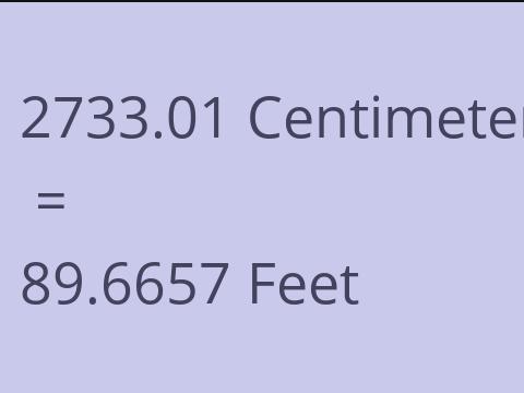 2733.01 CM TO FEET