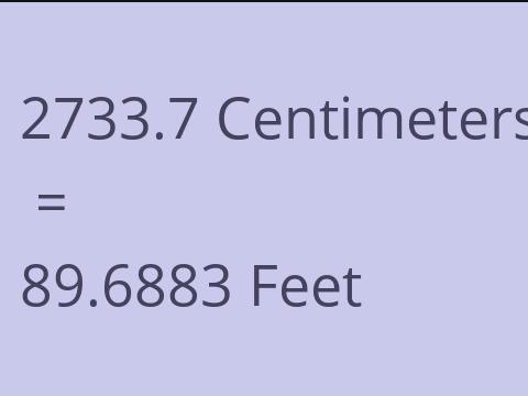 2733.7 CM TO FEET